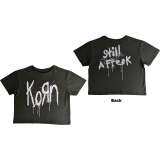 KORN - Still A Freak - zelené dámske tričko crop top KR