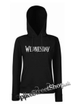 WEDNESDAY - Logo White Nevermore Academy Series - čierna dámska mikina