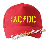 AC/DC - Power Up Logo Big Yellow - červená šiltovka (-30%=AKCIA)
