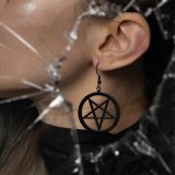 Náušnice gothic style-Pentagram reverse