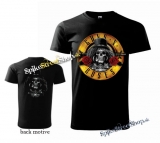 GUNS N ROSES - Bullet Slash Skull - čierne pánske tričko