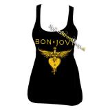 BON JOVI - Yellow Heart - Ladies Vest Top