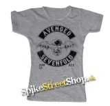 AVENGED SEVENFOLD - DeathBat Crest - šedé dámske tričko