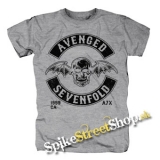 AVENGED SEVENFOLD - DeathBat Crest - sivé pánske tričko