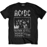 AC/DC - Highway to Hell World Tour 1979-1980 - čierne pánske tričko
