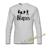 BEATLES - Jump - šedé pánske tričko s dlhými rukávmi