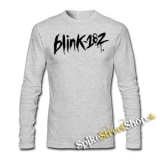 BLINK 182 - Logo - šedé pánske tričko s dlhými rukávmi
