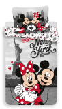 Posteľné obliečky detské z kolekcie DISNEY - Minnie Mickey In New York Love