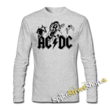 AC/DC - Let There Be Rock - šedé detské tričko s dlhými rukávmi