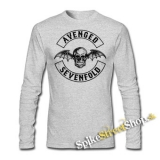 AVENGED SEVENFOLD - DeathBat Crest - šedé detské tričko s dlhými rukávmi