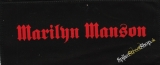 MARILYN MANSON - Red Logo 1 - nášivka