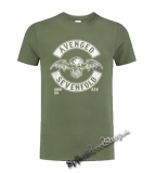 AVENGED SEVENFOLD - DeathBat Crest - olivové pánske tričko