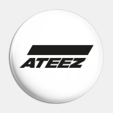 ATEEZ - Black Logo - okrúhla podložka pod pohár