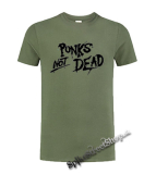 PUNKS NOT DEAD - olivové detské tričko