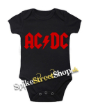 AC/DC - Red Logo - čierne detské body
