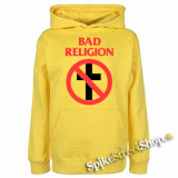BAD RELIGION - Logo - žltá pánska mikina