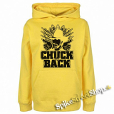 CHUCK NORRIS - Chuck Is Back - žltá pánska mikina