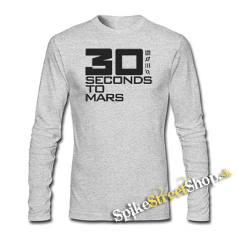 30 SECONDS TO MARS - Big Logo - šedé pánske tričko s dlhými rukávmi