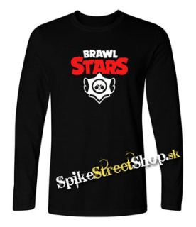 BRAWL STARS - Logo - čierne pánske tričko s dlhými rukávmi (-50%=VÝPREDAJ)