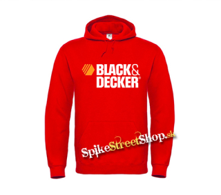 BLACK & DECKER - Logo - červená pánska mikina