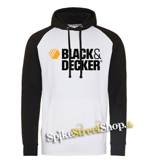 BLACK & DECKER - Logo - čiernobiela pánska mikina