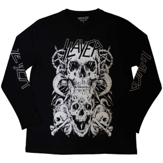 SLAYER - White Skulls - čierne pánske tričko s dlhými rukávmi