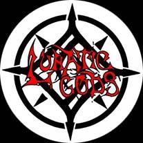 LUNATIC GODS - Logo - biely odznak