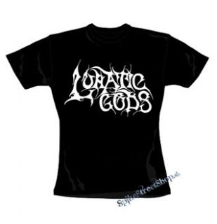 LUNATIC GODS - Biele logo - čierne dámske tričko