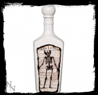 GOTHIC COLLECTION - Skeleton Skin Lotion Bottle 25cm Glazed - nádoba