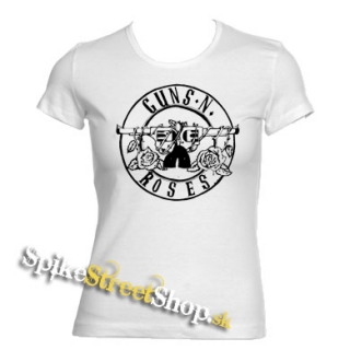 GUNS N ROSES - Circle Logo - biele dámske tričko