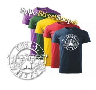 GUNS N ROSES - Circle Logo - farebné pánske tričko