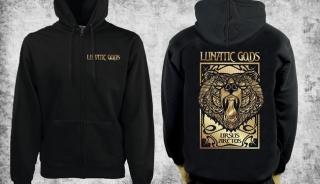 LUNATIC GODS - Ursus Arctos - čierna pánska mikina na zips