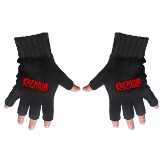 KREATOR - Logo - čierne rukavice bez prstov