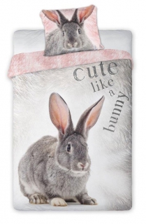 Posteľné obliečky z kolekcie ANIMALS - Zajačik
