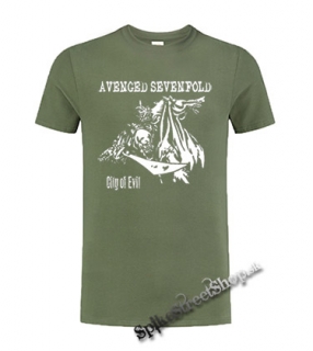 AVENGED SEVENFOLD - City Of Evil - olivové pánske tričko