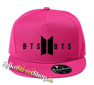 BTS - BANGTAN BOYS - Logo - ružová šiltovka model "Snapback"