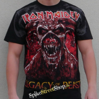 IRON MAIDEN - Fullprint Legacy Of The Beast - čierne pánske tričko 