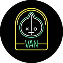 BT21 - Van Neon Poster - okrúhla podložka pod pohár