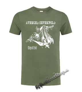 AVENGED SEVENFOLD - City Of Evil - olivové detské tričko