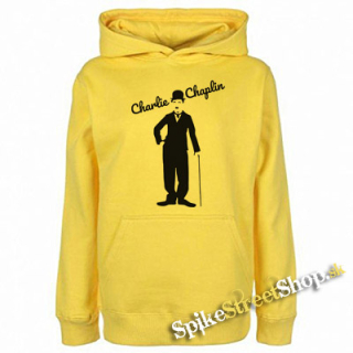 CHARLIE CHAPLIN - Portrait Motive 1 - žltá pánska mikina