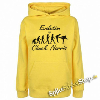 CHUCK NORRIS - Evolution By Chuck Norris - žltá pánska mikina