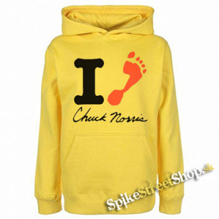 CHUCK NORRIS - I Love Chuck Norris - žltá pánska mikina