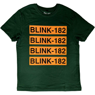 BLINK 182 - Logo Repeat - zelené pánske tričko