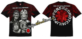RED HOT CHILI PEPPERS - Fullprint Band in Helmets - čierne pánske tričko 