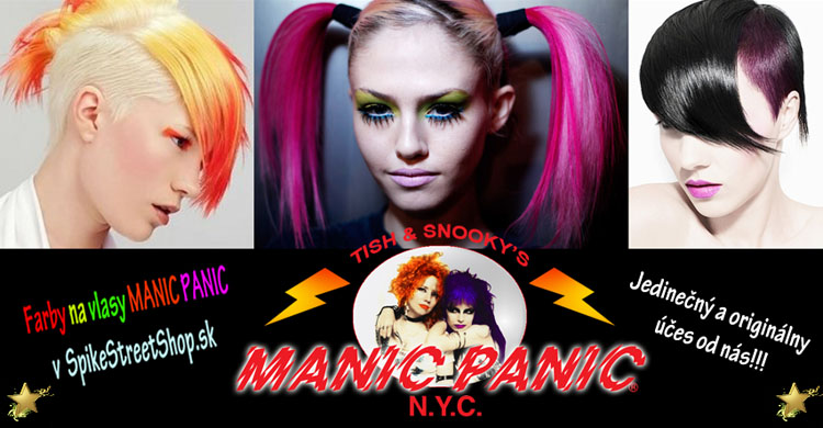 Farby MANIC PANIC - Rockové a punkové účesy v SpikeStreetShop.sk Farba na vlasy MANIC PANIC - rockový a punkový účes v SpikeStreetShop.sk