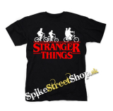 STRANGER THINGS - Bicycle Gang - čierne detské tričko (-50%=VÝPREDAJ)