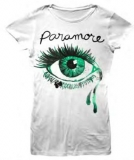 PARAMORE - Crying Eye Ladies Skinny Fit - biele dámske tričko (-50%=VÝPREDAJ)