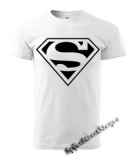 SUPERMAN - Black Logo - biele pánske tričko (-30%=VÝPREDAJ)
