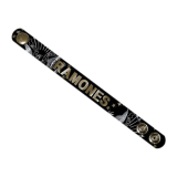 RAMONES - Black Narrow Wristband With Print - kožený náramok (Výpredaj)