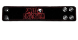 SOCIAL DISTORTION - Black Wristband With Logo - kožený náramok (Výpredaj)